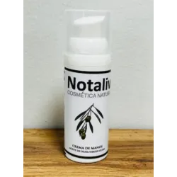 Crema de manos de aceite de oliva virgen extra.