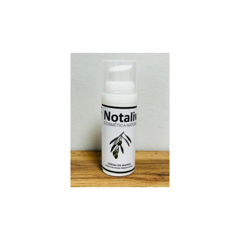 Crema de manos de aceite de oliva virgen extra.
